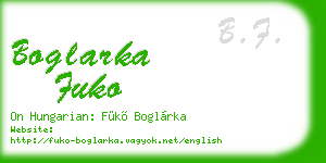 boglarka fuko business card