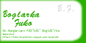boglarka fuko business card